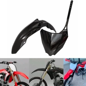 Juego de placas de matrícula de guardabarros delantero negro para Honda CRF250R CRF250RX CRF450R CRF450RX - Imagen 1 de 9