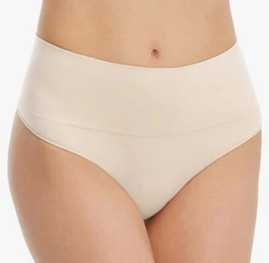 SPANX Everyday Shaping Thong Core Control Shapewear Underwear Size M Nude - Picture 1 of 5