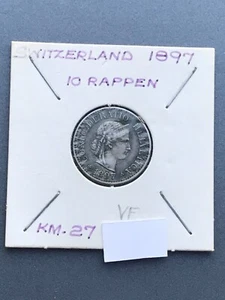 1897 Switzerland 10 Rappen - Picture 1 of 4