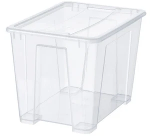 SAMLA Ikea Box mit Deckel 22l Vol. transparent mit Klick Funktion 39x28x28 - Bild 1 von 2
