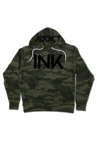 Nuevo Unisex Ink Addict Tinta Sudadera con Capucha Camo / Negro XSMALL-3XLARGE - Imagen 1 de 2