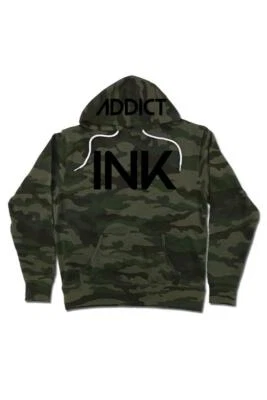 Nuevo Unisex Ink Addict Tinta Sudadera con Capucha Camo / Negro XSMALL-3XLARGE - Imagen 1 de 2