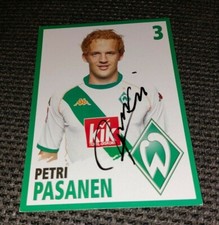 PETRI PASANEN #2 AJAX / WERDER BREMEN / FINLAND - 6x4 SIGNED AUTOGRAPHCARD