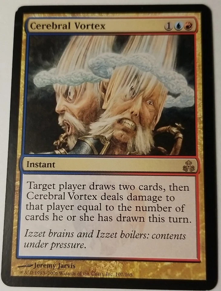 MTG 1x Cerebral Vortex, LP,  Guildpact, Izzet Cards Draw Deals Damage Rare - Image 1 of 1