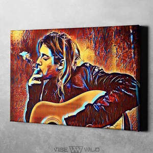Kurt Cobain Canvas Wall Art | Kurt Cobain Painting | Kurt Cobain Wall Decor - Picture 1 of 6