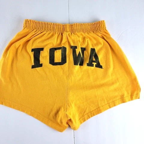 Iowa Basketball Vintage Gym Shorts Large Quail Hollow 50/50 Hawkeyes Stretch Cover