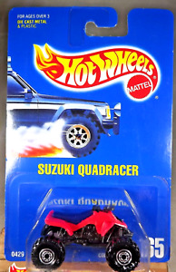 1991 Hot Wheels Blue Card-Collector #165 SUZUKI QUADRACER Pink w/Chrome CT Spoke