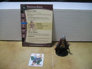 =Dungeons and Dragons DUNGEONS OF DREAD Rakshasa Baron 22/60 with card= - Picture 1 of 1