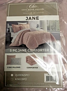 Chic Home Design 5 Piece set  Comforter (JANE)  Set Queen size New in Package - Picture 1 of 1