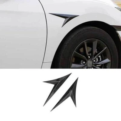 For Honda Civic 2022-2024 Carbon ABS Front Side Vent Fender Cover Trim 2pcs - Image 1 of 4