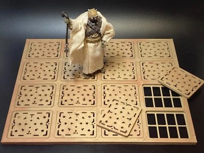 CUSTOM JABBAS PALACE FLOOR RANCOR PIT GRATE 1:18 FIGURE DIORAMA STAR WARS (H08) - Image 1 of 2