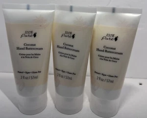 Crema de mantequilla de manos de coco 100 % pura natural vegana 2 oz cada una (lote de 3 piezas) - Imagen 1 de 1