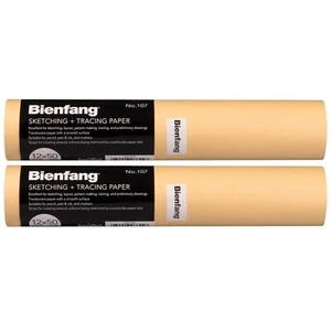 2PCS 12"x50 Yards Canary Yellow Sketch & Tracing Paper Roll 100Y Total for Art - Picture 1 of 8