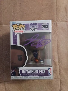 DE'AARON FOX AUTOGRAPHED FUNKO POP:  Sacramento Kings;  NBA:  203 - Picture 1 of 6