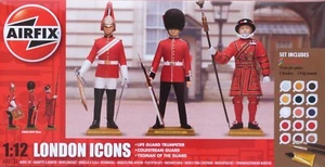 oop Airfix 1/12 London Icons Gift Set - Lifeguard, Coldstream Guard, Beefeater - Picture 1 of 9
