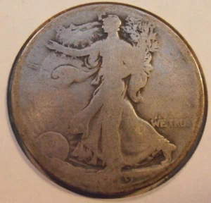 1919 D Walking Liberty Half Dollar, semi-key date, 90% Silver Coin (19DAB1) - Picture 1 of 4