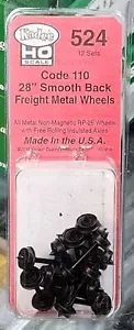 Kadee 524 Code 110 (.110") 28" Smooth-Back RP-25 Wheel Sets pack of 12 Model RR - Picture 1 of 1