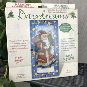 Christmas Santa Counted Cross Stitch Kit Harmony Under Glass Daydreams Vintage - Picture 1 of 7