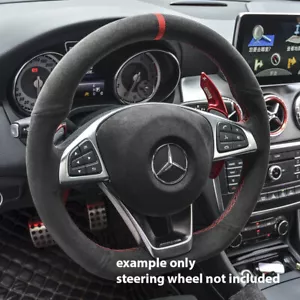 GENUINE ALCANTARA Deep Black MULTILAYER for Steering Wheel 12" x 12” - Picture 1 of 9