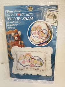 Vogart "Sweet Hearts", Pillow Sham for Embroidery - NIP 8744J VTG - Picture 1 of 2