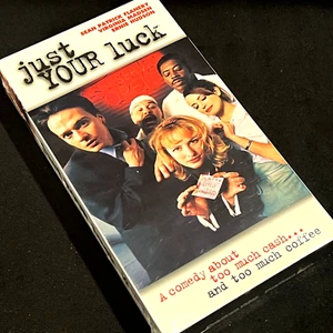 Just Your Luck Virgina Madsen Erine Hudson 1996 VHS Screening Copy Watermarks - Imagen 1 de 3