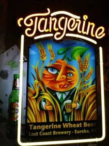 Tangerine Wheat Beer Ale 24"x24" Neon Light Sign Lamp Bar Open Club Wall Decor - Picture 1 of 14