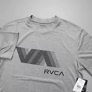 RVCA Escape Crew Neck Short Sleeve Tee Heather Grey Wicking Breathable Size S - Picture 1 of 8
