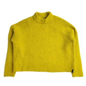 Superdry Yellow Round Neck Modern Alpaca Blend Jumper BNWT UK Women's Size 12 - Picture 1 of 6