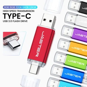TYPE-C USB 3.0 Flash Drive 128GB Free Custom Logo Memory Stick Drives Storage - Afbeelding 1 van 21
