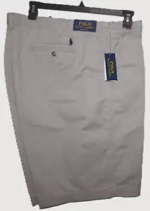 Polo Ralph Lauren Cotton Gray Chino Shorts BIG 48B Classic Fit 10" Flat Front - Picture 1 of 6