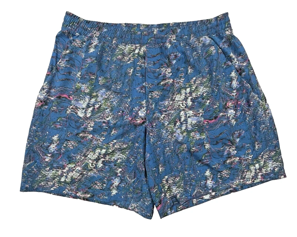 Lululemon Mens Shorts XL Blue Pace Breaker Polyester Stretch Yoga Zip Swim Sport - Image 1 of 4