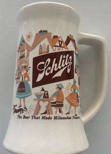 Vtg McCoy Pottery Schlitz Beer Stein/ "The Beer That Made Milwaukee Famous" - Picture 1 of 6