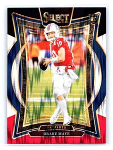2024 Panini Select - Concourse Drake Maye #27 Black & Red Shock Prizm (RC) - Bild 1 von 2