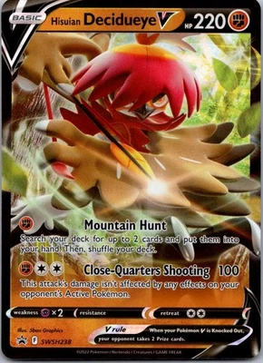 Hisuian Decidueye V SWSH238 SWSH: Sword & Shield Promo Cards  NM - Image 1 of 2