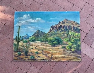 ARIZONA PLEIN AIR LANDSCAPE OIL PAINTING NICK ACCORDINO VINTAGE MCM 1953 - Picture 1 of 14