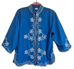 Vintage Caro of Honolulu besticktes Damen Top Größe 12 - Bild 1 von 3