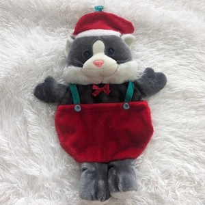 Vintage große Katze Weihnachten 22" Strumpf - Bild 1 von 5