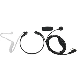 Throat Mic Earpiece Headset Finger PTT For Baofeng UV5R 888s Radio Walkie/Talkie - Zdjęcie 1 z 12