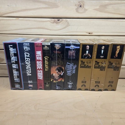 9 LOT VHS Classics Oscar Winners Godfather Casablanca MORE Watermarks NEW SEALED - Image 1 of 4