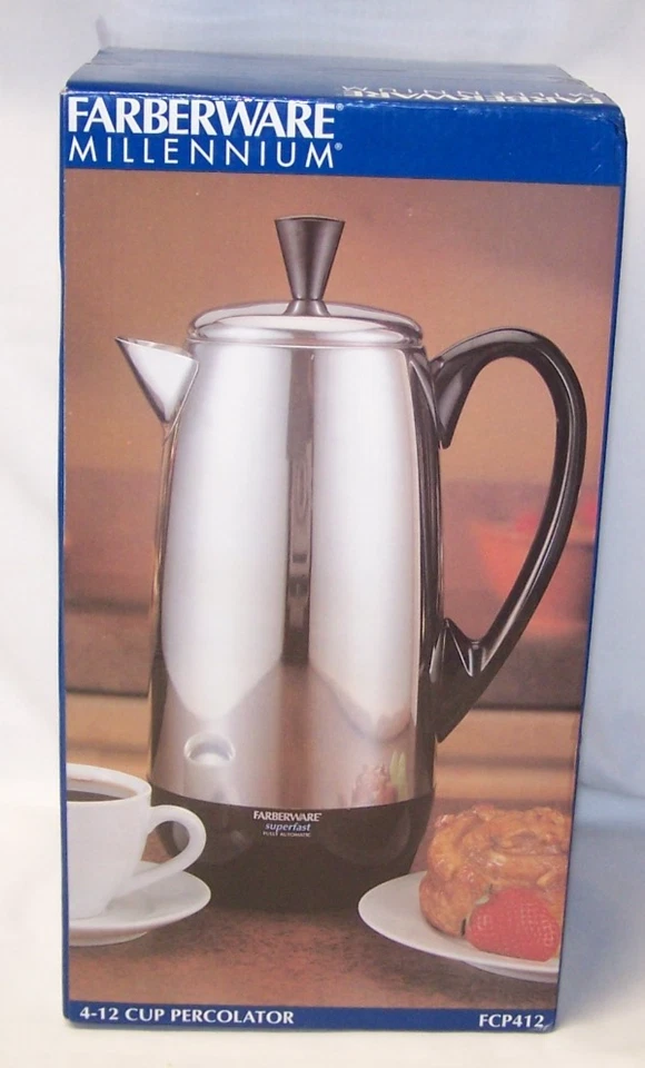 Farberware FCP412 12 Cup Electric Coffee Percolator - Stainless Steel