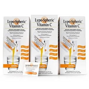 LivOn Laboratories Vitamina C Lypo-Sferica - 3 Cartoni (90 Confezioni) - 1.000 mg... - Foto 1 di 6