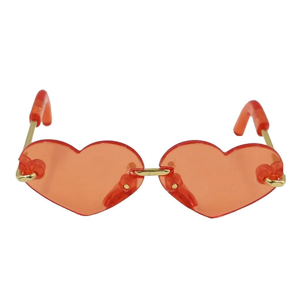 occhiali da sole alla moda a forma di cuore per bambole da 12 pollici - Immagine 1 di 1