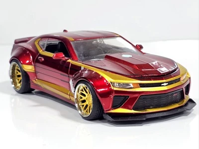 JADA 1/24 DIECAST METALS MARVEL AVENGERS IRON MAN 2016 CHEVY CAMARO NO NO FIGURE - Image 1 of 4
