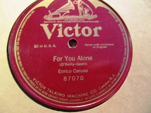 1910 ENRICO CARUSO in English O'Reilly For You Alone Henry GHEEL VICTOR 87070 _ - Picture 1 of 1