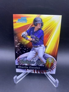 2025 Bowman Chrome MR-8 CHARLIE CONDON Meteoric Rise Rockies - Picture 1 of 2