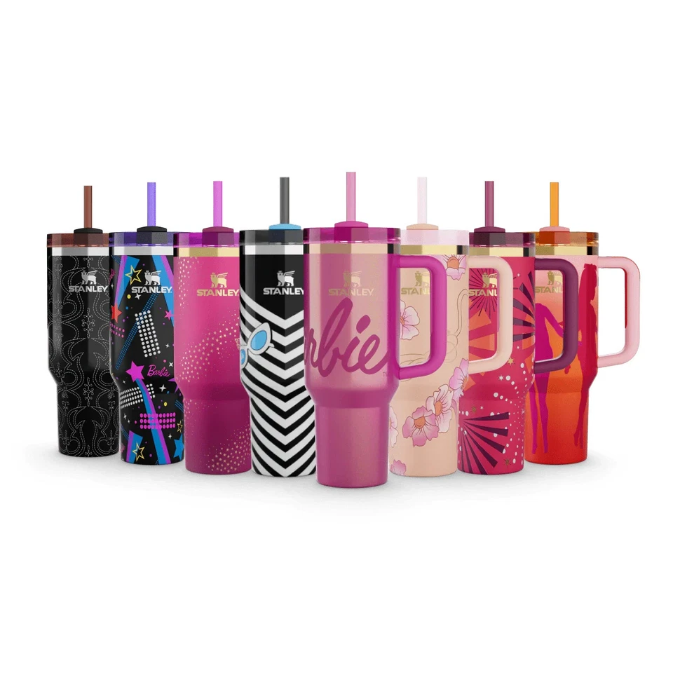 RARO PRÍSTINO: Stanley x Barbie 40 oz. Quencher - Juego completo de 8 - NUEVO EN CAJA Foto 1 de 4