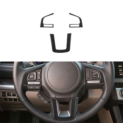 3X Cubierta de volante de fibra de carbono para Subaru Outback Legacy 2015-2017 Foto 1 de 4