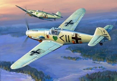 KIT MODELLINO AEREO MILITARE STATICO ZVEZDA MESSERSCHMITT BF 109 F-2 SCALA 1/72 - Immagine 1 di 4