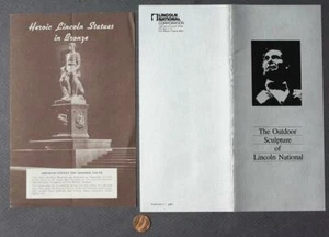 1947 1987 Fort Wayne Indiana Abraham Lincoln Estatua Folletos de escultura al aire libre-- - Imagen 1 de 1