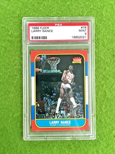 Larry Nance 1986 FLEER PSA 9 CARD JERSEY #22 SUNS  1986 Fleer LARRY NANCE  psa 9 - Picture 1 of 24